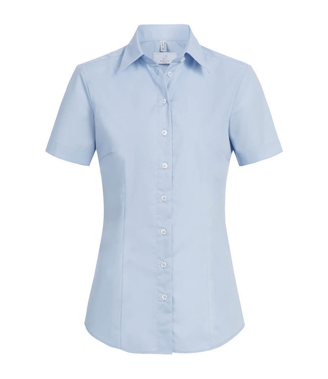 stoom Fragiel van mening zijn Premium blouse korte mouw dames baby blauw - Fabrixs