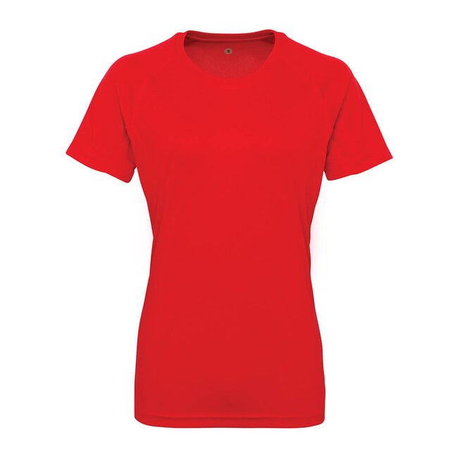 Premium t-shirt sport slim fit dames rood