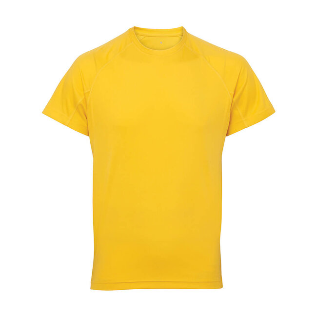 TriDri Premium t-shirt sport slim fit heren geel