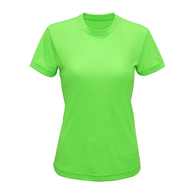 Basic t-shirt sport slim fit dames fel groen
