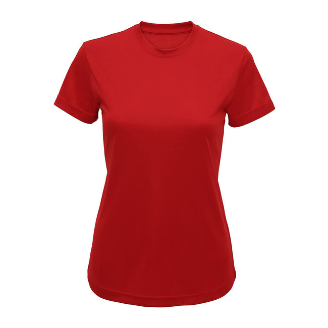 Basic t-shirt sport slim fit dames rood