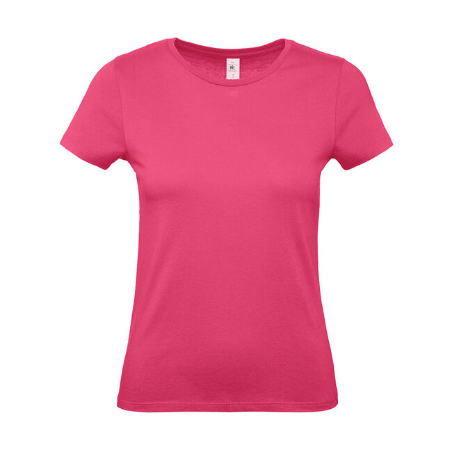 Basic T-shirt dames roze