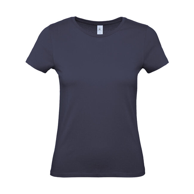 Basic T-shirt dames navy blauw