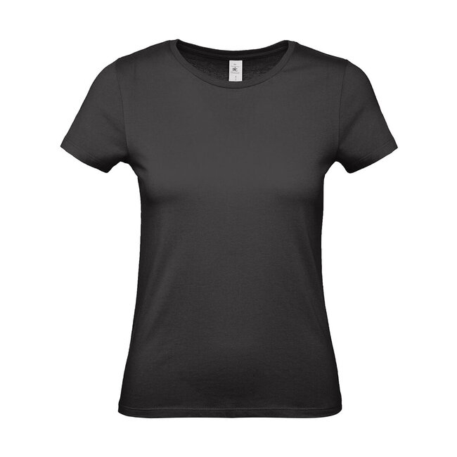 B&C Basic T-shirt dames zwart