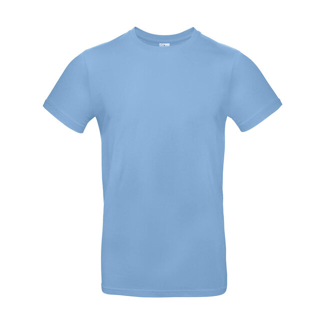 Basic T-shirt heren baby blauw
