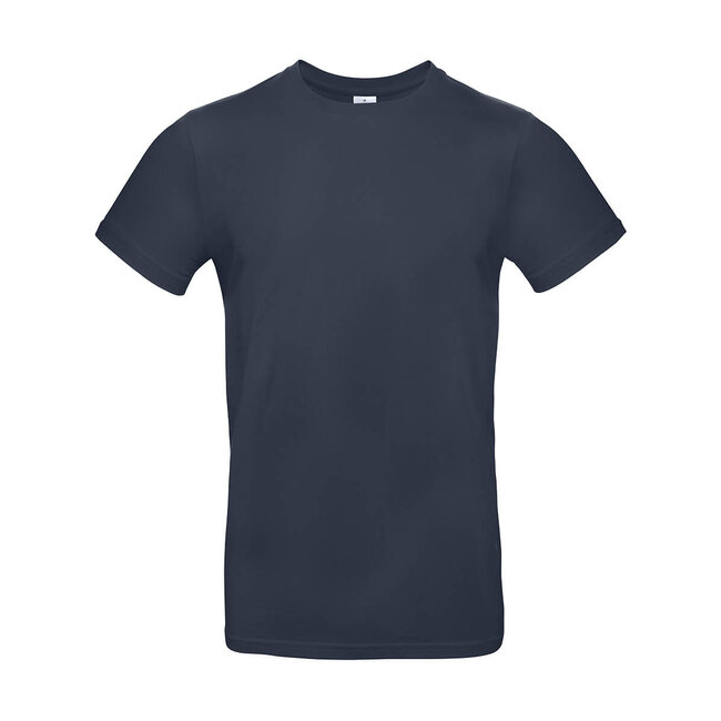 Basic T-shirt heren navy blauw