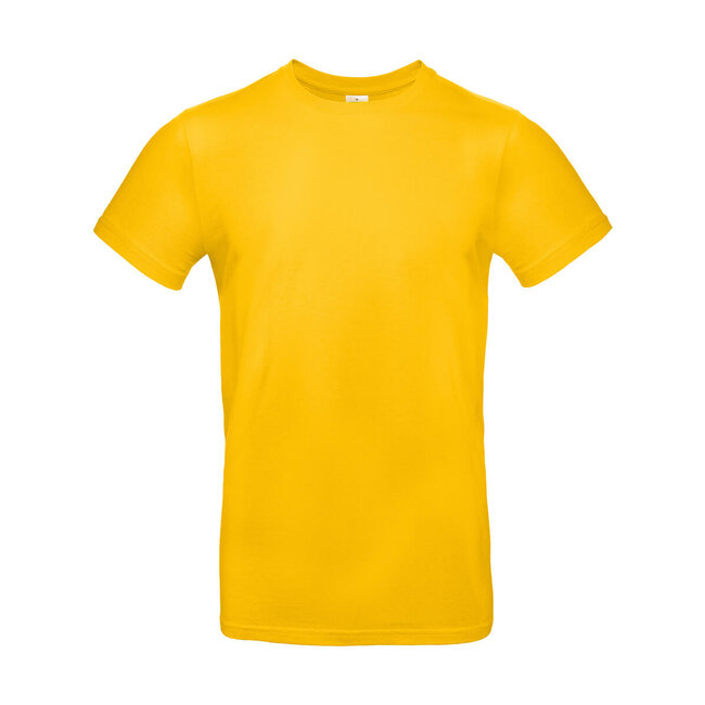 Basic t-shirt heren geel