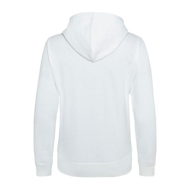 Basic hoodie met rits dames wit