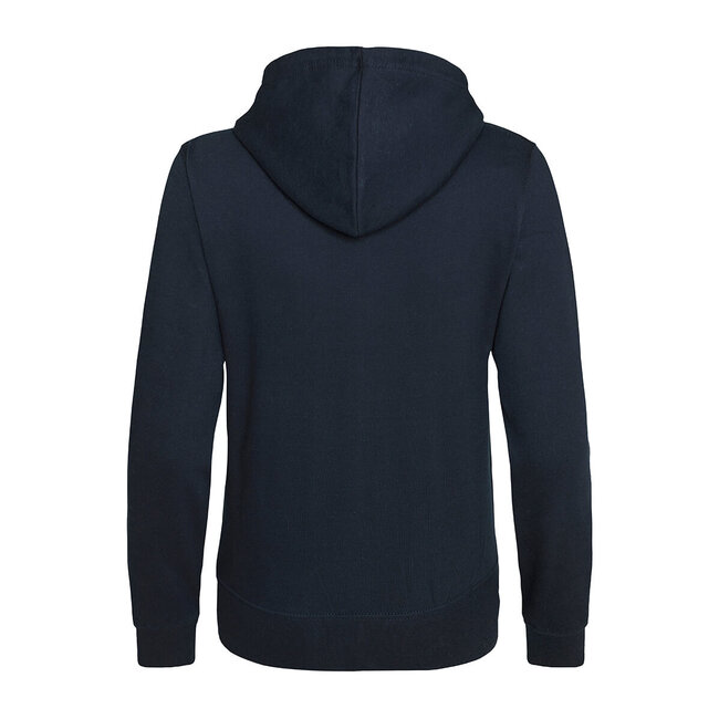 Basic hoodie met rits dames zwart