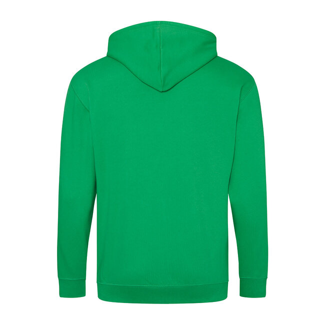 Basic hoodie met rits heren groen