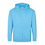 Basic hoodie met rits heren baby blauw