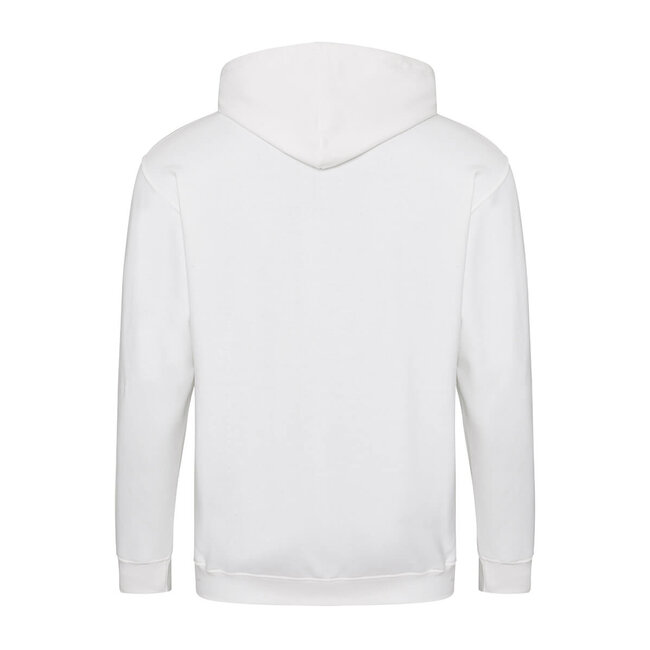 Basic hoodie met rits heren wit