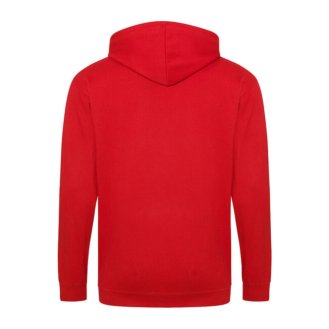 Basic hoodie met rits heren rood