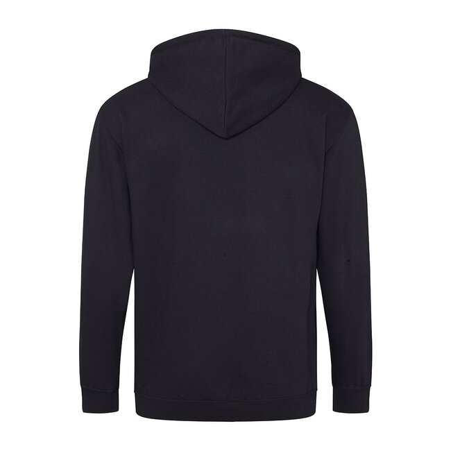Basic hoodie met rits heren zwart
