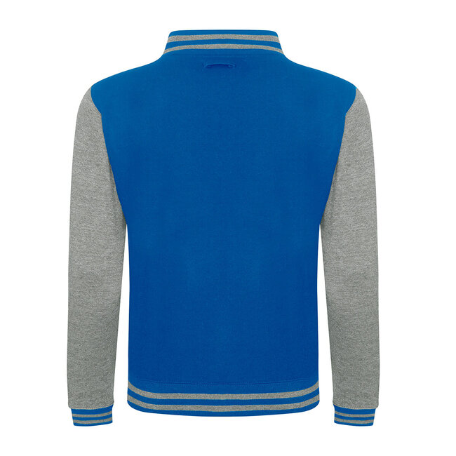 Basic baseball jacket unisex baby blauw en grijs