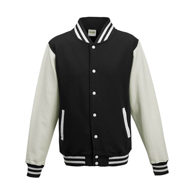 Basic baseball jacket zwart en wit