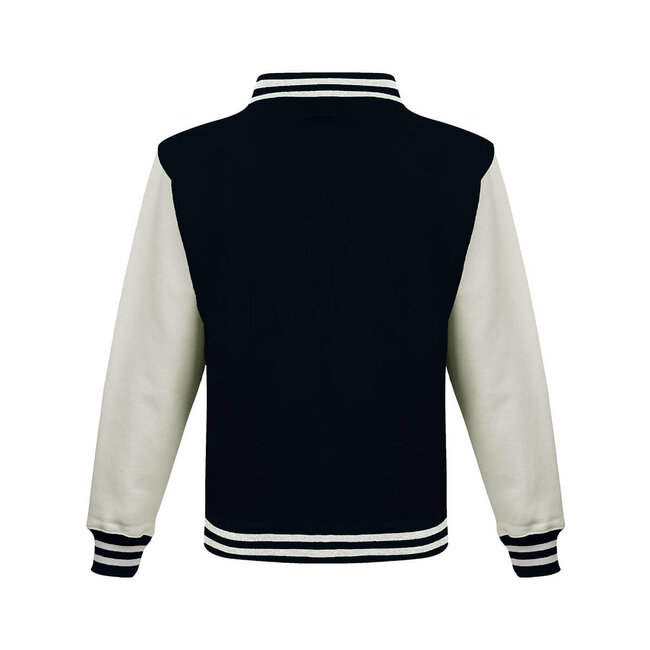 Basic baseball jacket zwart en wit