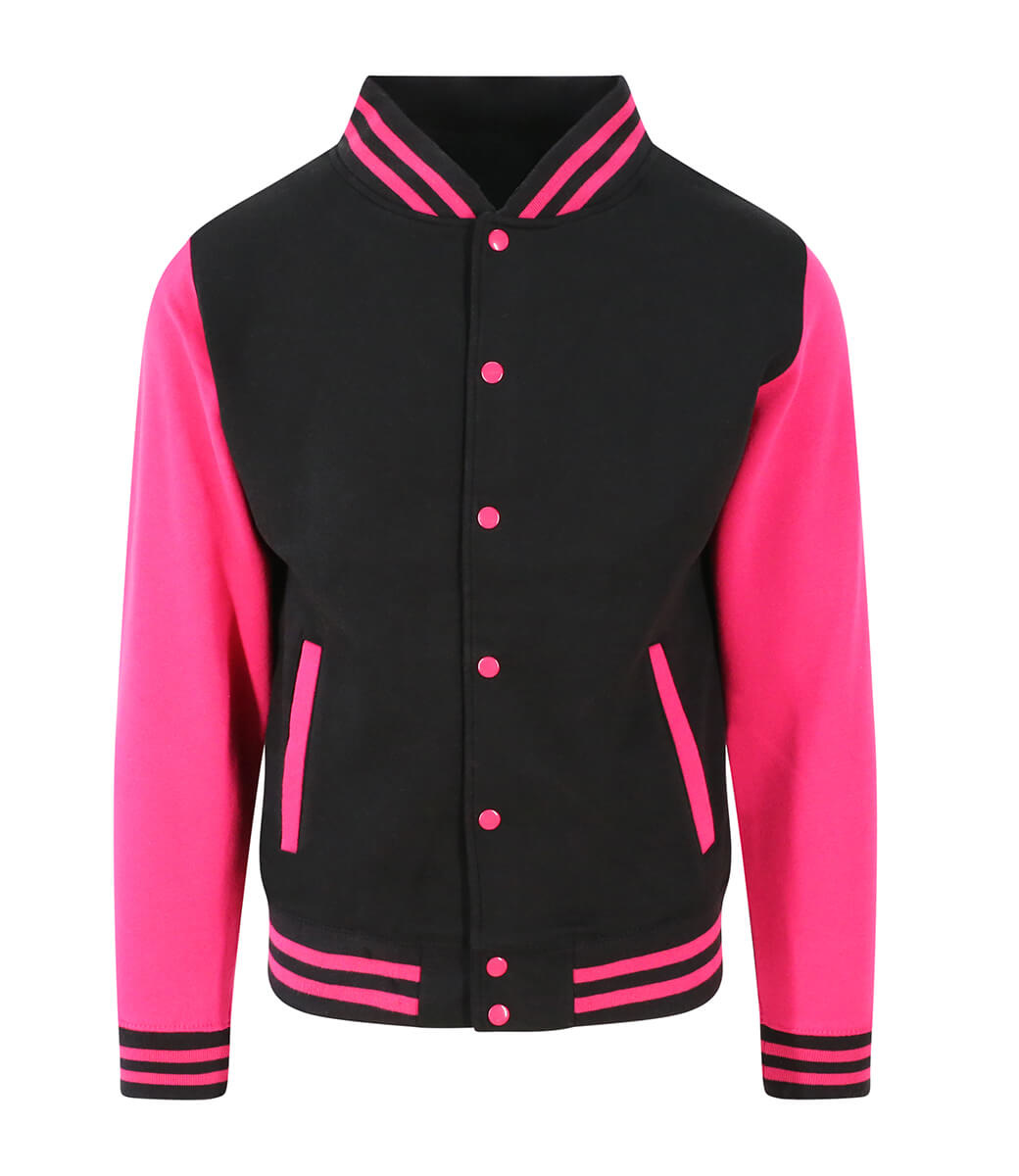 Basic Baseball Jacket Zwart en Roze - Fabrixs