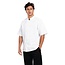 Basic koksbuis korte mouw met drukknop unisex wit