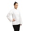 Basic koksbuis lange mouw met drukknop unisex wit