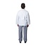 Basic koksbuis lange mouw met drukknop unisex wit