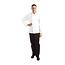 Basic koksbuis lange mouw met drukknop unisex wit