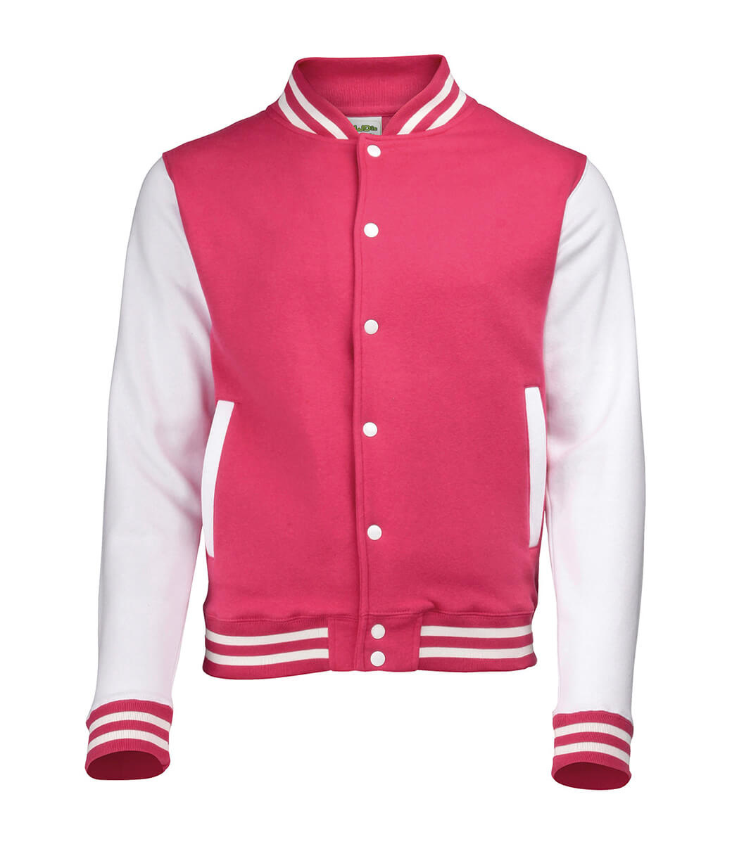 Basic Jacket Unisex Roze Wit -