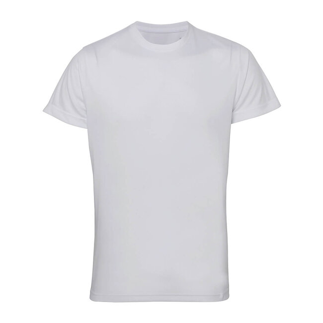 Basic t-shirt sport slim fit heren wit
