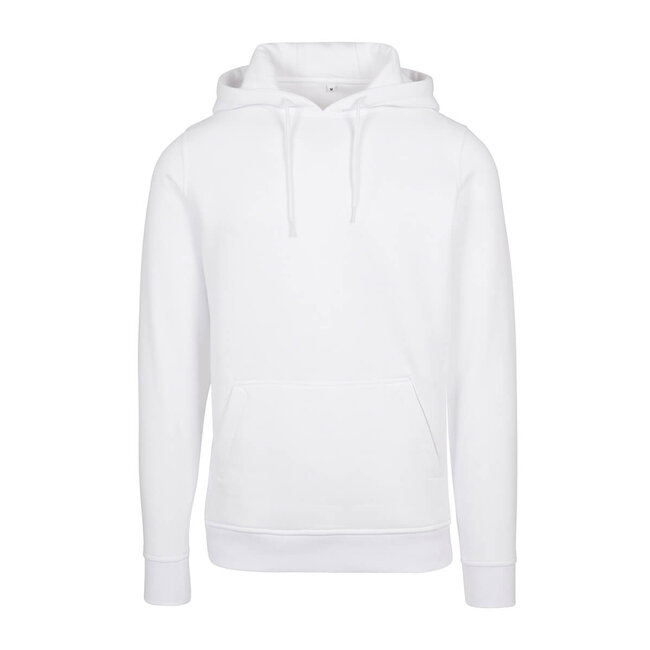 Build your brand Premium heavy hoodie heren wit - Extra dik materiaal