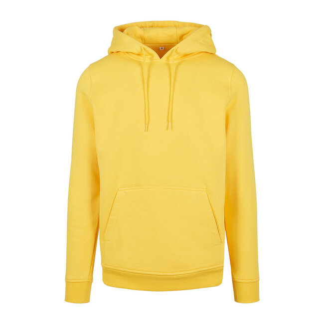 Build your brand Premium heavy hoodie heren geel - Extra dik materiaal