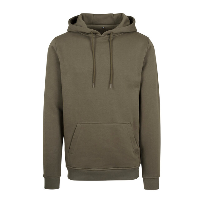 Build your brand Premium heavy hoodie heren olijfgroen - Extra dik materiaal