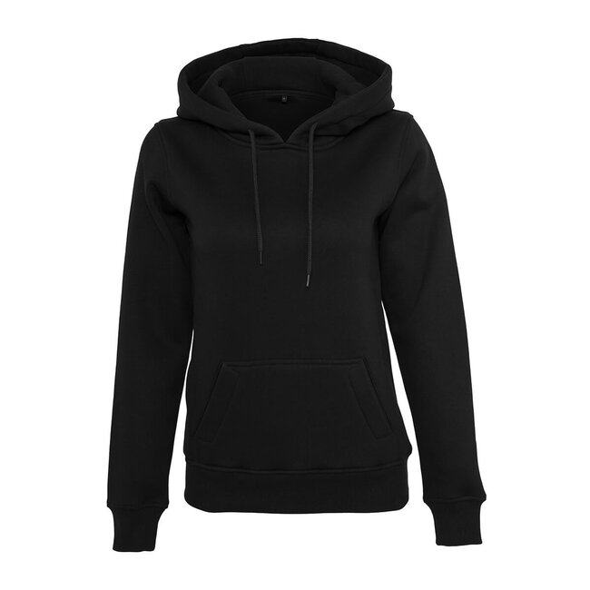 Build your brand Premium heavy hoodie dames zwart - Extra dik materiaal