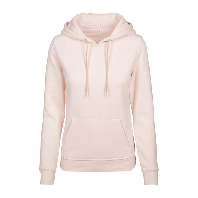 Build your brand Premium heavy hoodie dames roze - Extra dik materiaal