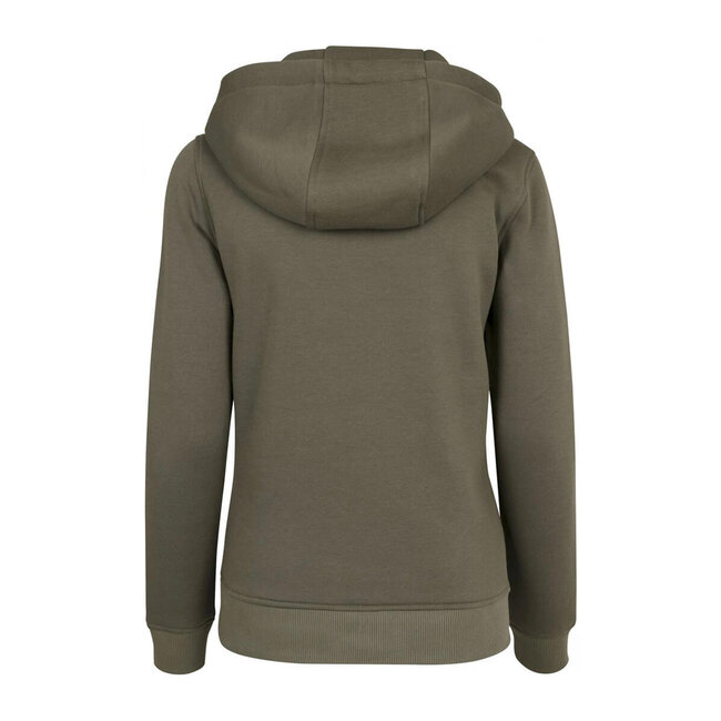 Premium heavy hoodie dames olijfgroen - Extra dik materiaal