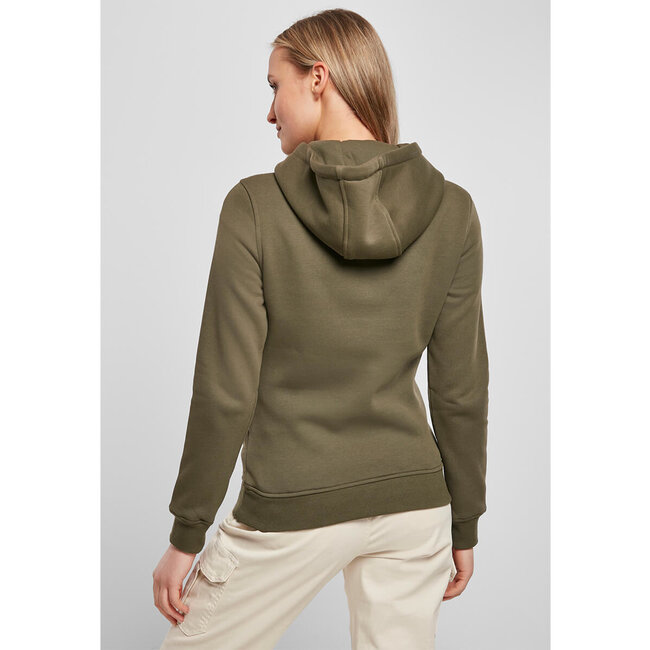 Premium heavy hoodie dames olijfgroen - Extra dik materiaal