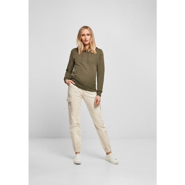 Premium heavy hoodie dames olijfgroen - Extra dik materiaal