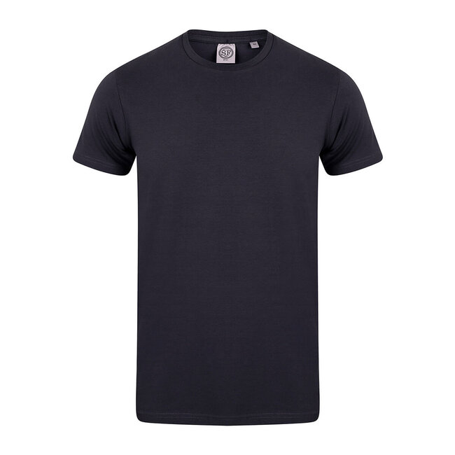Premium t-shirt heren met stretch navy blauw