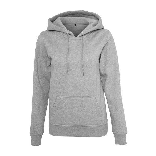 Build your brand Premium heavy hoodie dames grijs - Extra dik materiaal