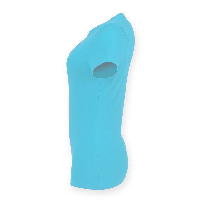 Premium t-shirt dames met stretch baby blauw