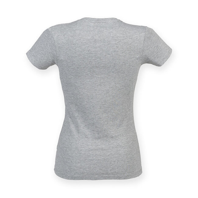 Premium t-shirt dames met stretch grijs