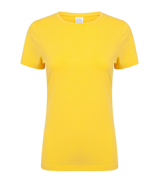 Premium t-shirt met stretch geel - Fabrixs