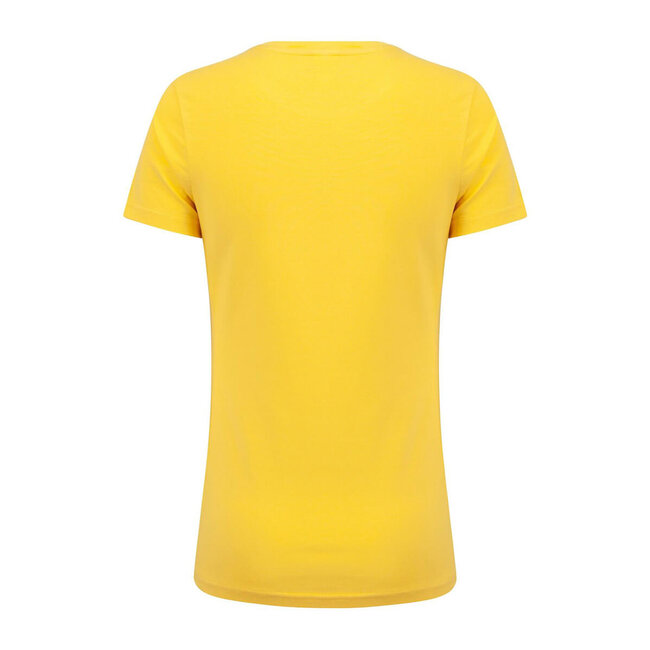 Premium t-shirt dames met stretch geel