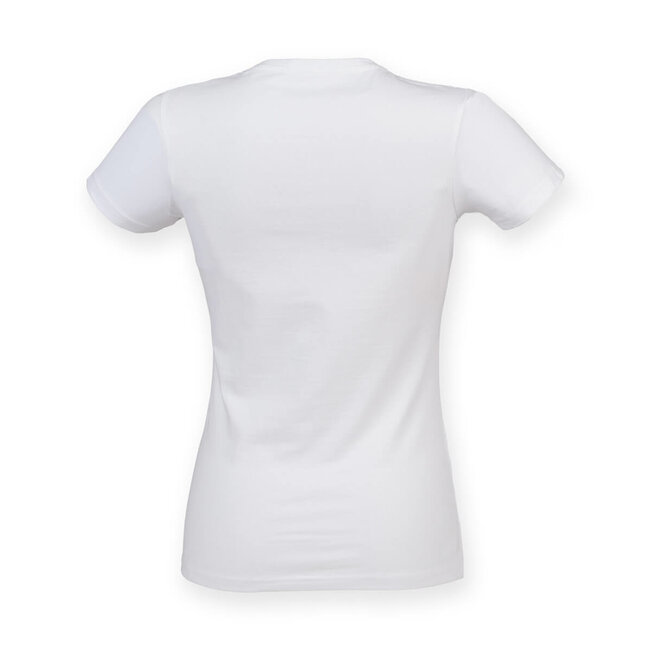 Premium t-shirt dames met stretch wit