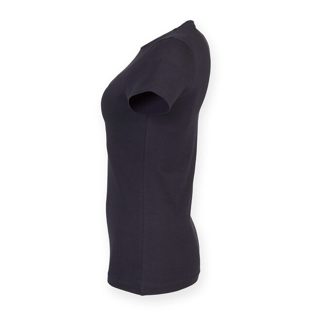 Premium t-shirt dames met stretch navy blauw