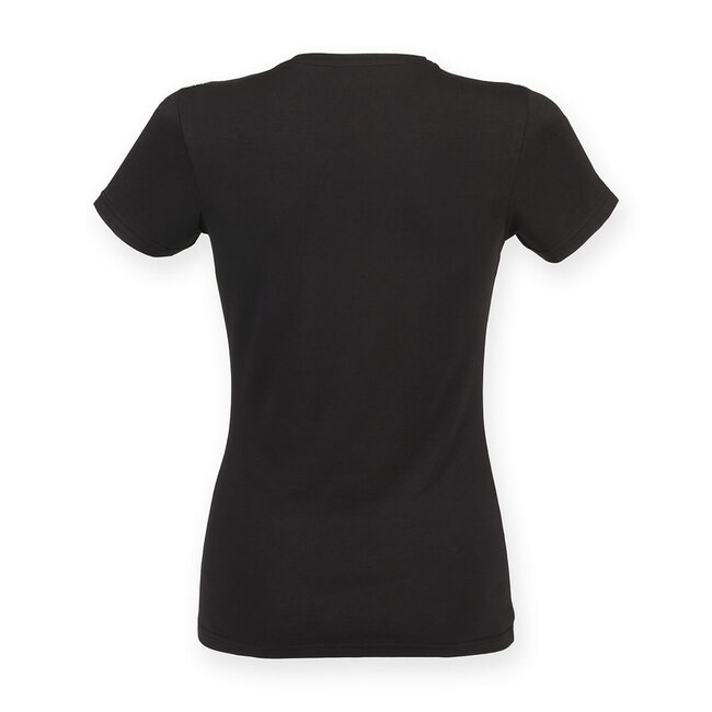 Premium t-shirt dames met stretch zwart
