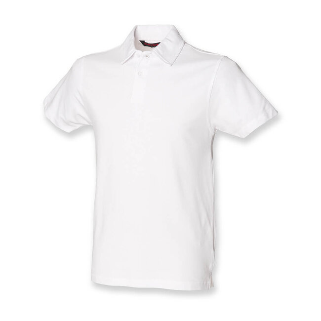 Premium polo heren met stretch wit