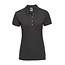 Premium polo dames long met stretch zwart