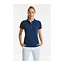Premium polo dames long met stretch navy blauw