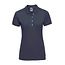 Premium polo dames long met stretch navy blauw