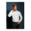 Basic poplin stretch overhemd lange mouw heren zwart